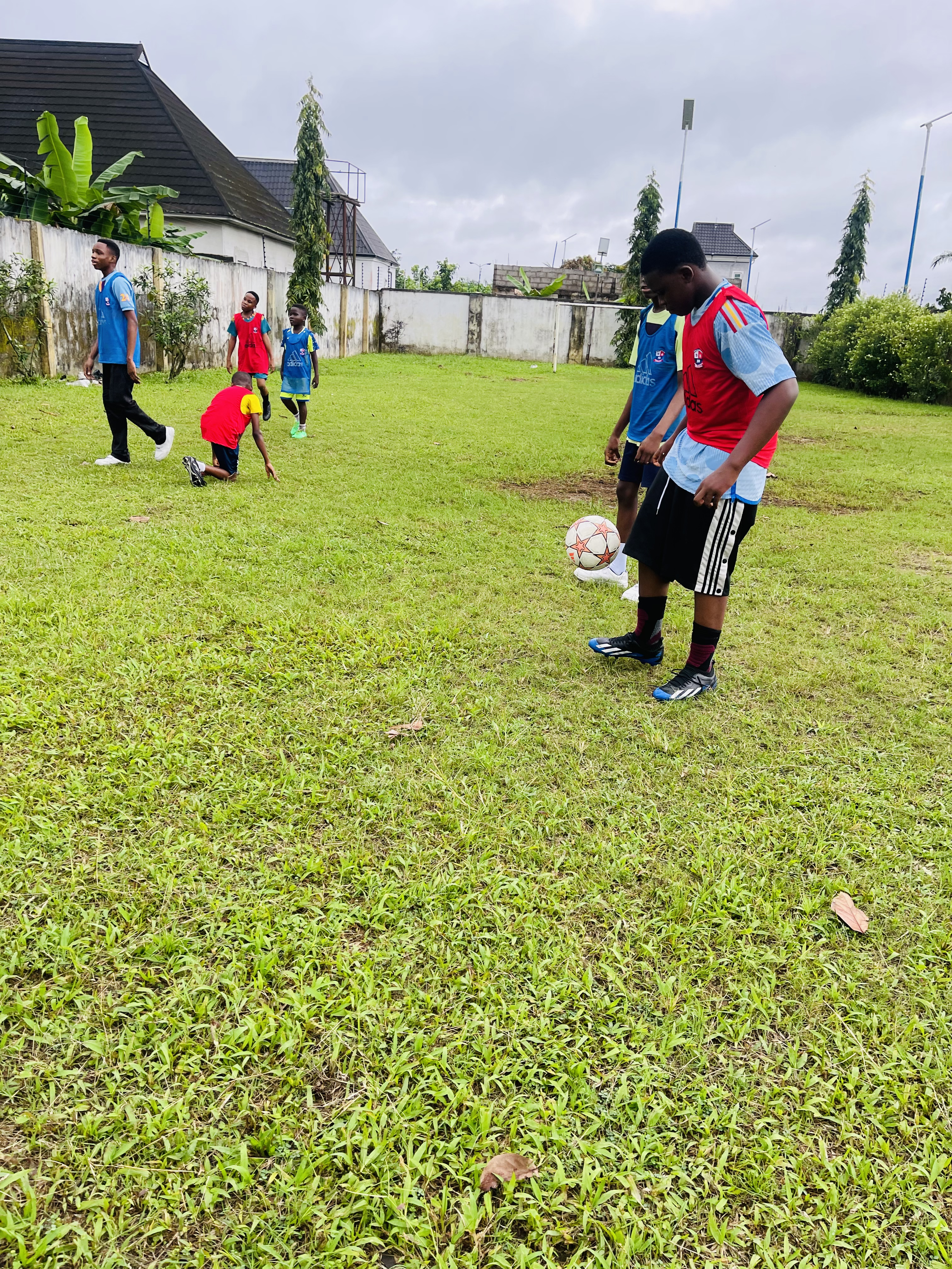 BOBAES pupils taking part in an outdoor football activity